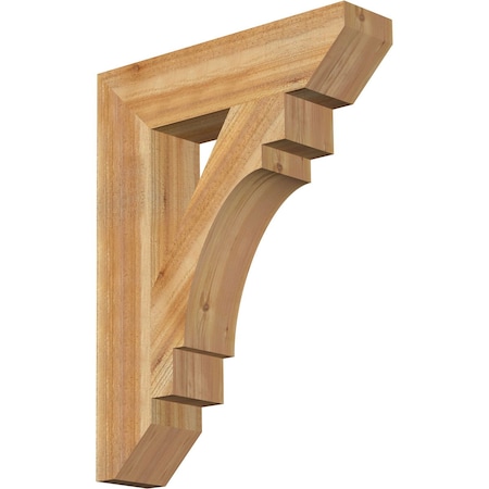 Merced Slat Rough Sawn Bracket, Western Red Cedar, 6W X 26D X 34H